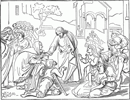 Jesus Heals Coloring Pages free image download