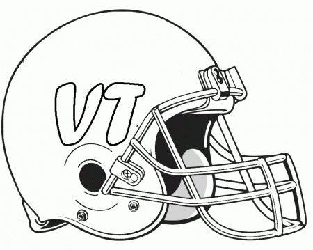 VT Helmet Football For Game Coloring Pages Coloring Pages For Kids ...