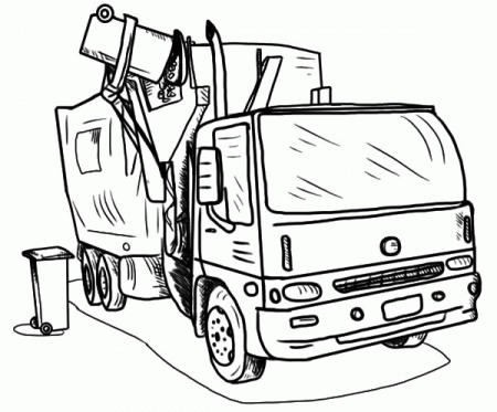 Garbage Truck - Coloring Pages for Kids and for Adults