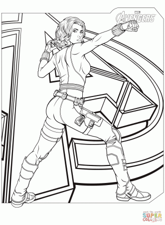 Avengers Black Widow coloring page | Free Printable Coloring Pages