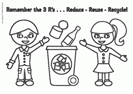 Earth Day coloring pages. Recycling