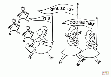 It's Girl Scout Cookie Time coloring page | Free Printable ...