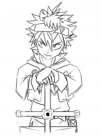 cool asta Coloring Page - Anime Coloring Pages
