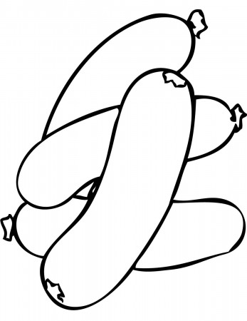 Sausage | Coloring book pages, Coloring pages, Coloring books
