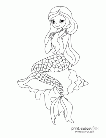 30+ mermaid coloring pages: Free fantasy printables - Print. Color. Fun!