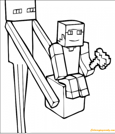 Enderman Minecraft Coloring Pages - Cartoons Coloring Pages - Coloring Pages  For Kids And Adults