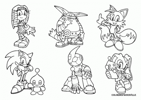 sonic characters coloring pages - Clip Art Library