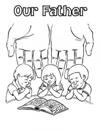 The Lord's Prayer for kids, Free Lord's prayer Coloring Pages for children,