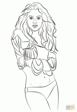Shakira coloring page | Free Printable Coloring Pages