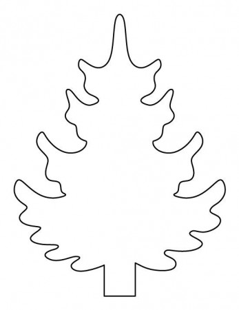 Pine tree pattern. Use the printable outline for crafts, creating ...