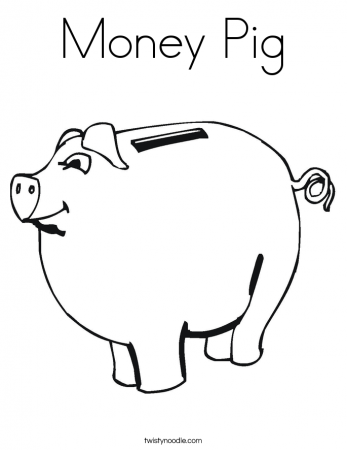 Money Pig Coloring Page - Twisty Noodle