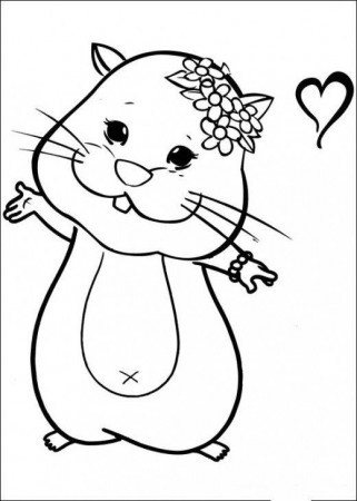 free hamster coloring page. hamster coloring pages 01. hamster ...