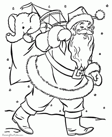 Christmas Santa Coloring Pages For Girls - Coloring Pages For All Ages
