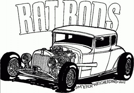 hot-rod-coloring-pages | Free Coloring Pages on Masivy World