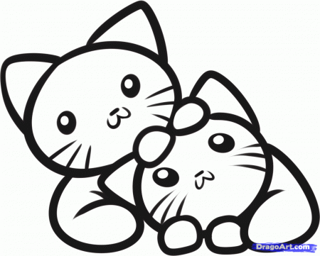 Puppies And Kittens - Coloring Pages for Kids and for Adults