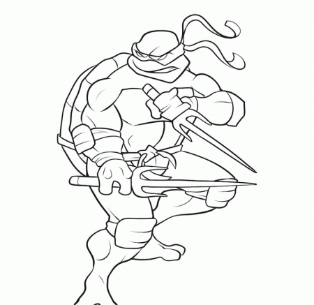Teenage Mutant Ninja Turtle Coloring Page - Coloring Pages for ...