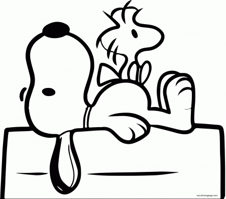Perfect_snoopy And Woodstock_1_coloring_page | Wecoloringpage