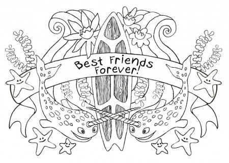 Best Friends Forever! Coloring Page - Free Printable Coloring Pages for Kids