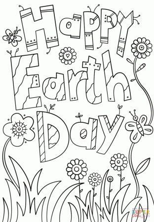 Happy Earth Day coloring page | Free Printable Coloring Pages