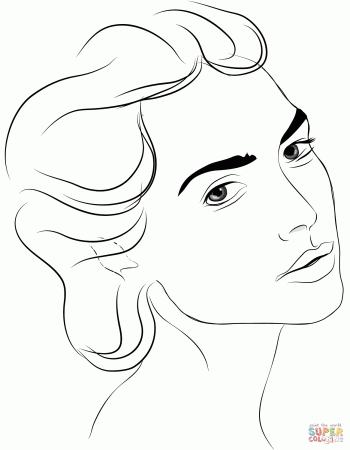 Woman's Face coloring page | Free Printable Coloring Pages
