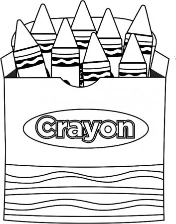 Crayon Coloring Page