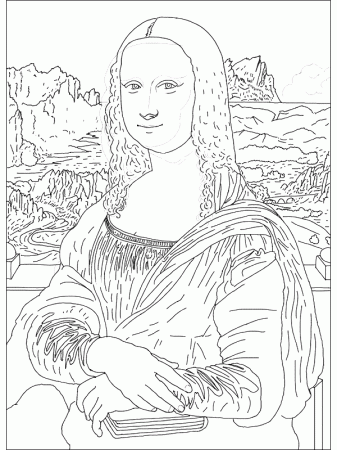 Mona Lisa Coloring Page
