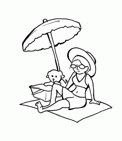 Day at the Beach Coloring Pages