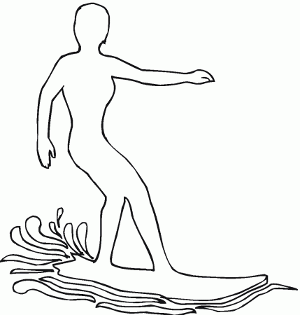 Surf Board Coloring Page - Coloring Pages for Kids and for Adults
