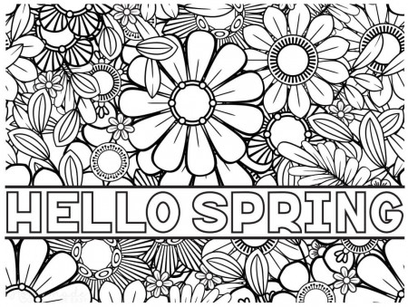 23 Printable Spring Coloring Pages for Adults & Kids - Happier Human