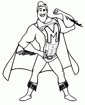 Metro Man from Megamind Coloring Pages - Megamind Coloring Pages - Coloring  Pages For Kids And Adults