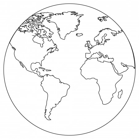 Premium Vector | Map of the continents on the globe.