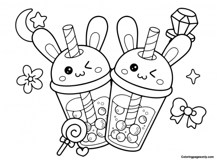 Boba Tea Coloring Pages - Coloring Pages For Kids And Adults