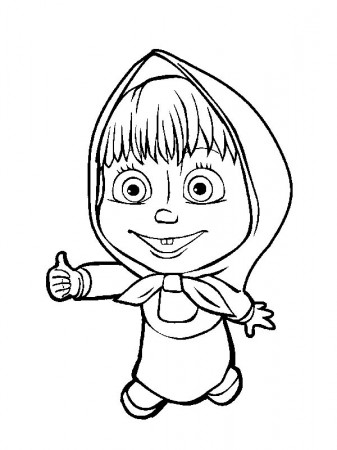 Masha And The Bear Is Agree With Bear Coloring Pages : Color Luna