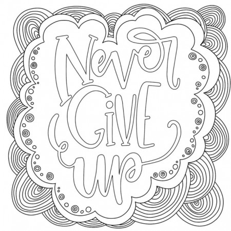 Motivational Printable Coloring Saying Coloring Pages coloring pages  coloring quotes for adults I trust coloring pages.