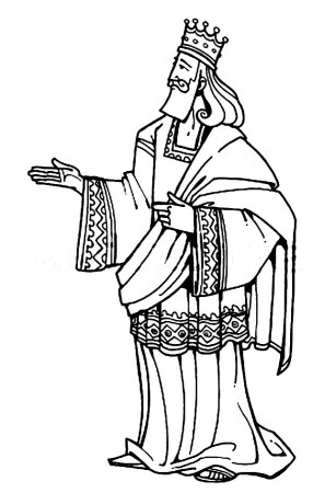 King Solomon of Israel in the Bible Heroes Coloring Page - NetArt