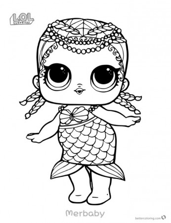 Merbaby Lol Dolls Coloring Pages - Free Coloring Sheets