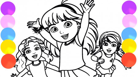 Coffee Table : Dora And Friends Coloring Pages Baby Disney ...