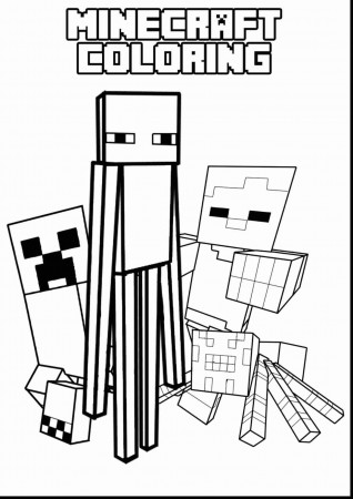 Minecraft Creeper Coloring Page at GetDrawings.com | Free ...