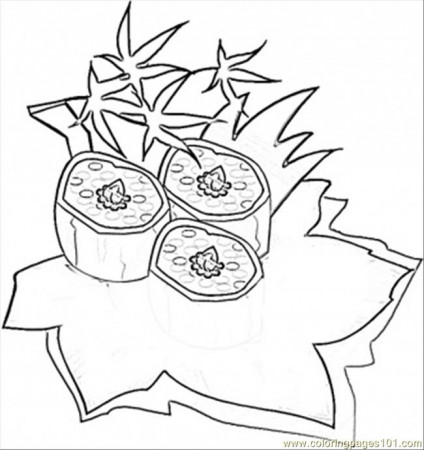 Sushi Rolls Coloring Page - Free Japan Coloring Pages ...