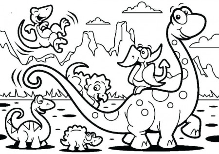 Cartoon Dinosaur Coloring Pages