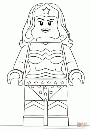 Lego Wonder Woman coloring page | Free Printable Coloring Pages