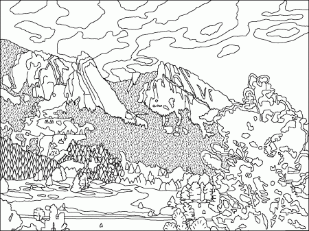 Geology Coloring Book-- Flatirons, Boulder, Colorado | Coloring pages