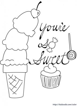 Free printable coloring page by KDDoodle featuring SWEETS ...