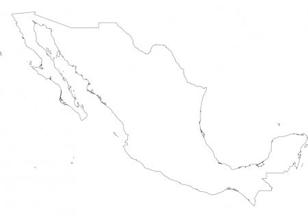Blank map of Mexico SVG Vector - Outline Map
