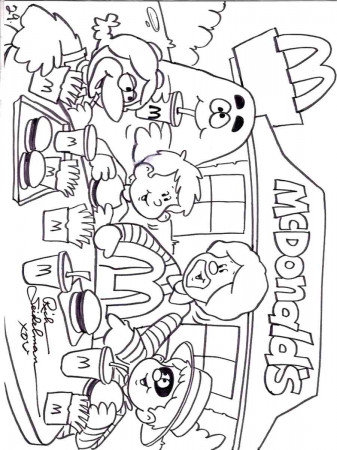Ronald McDonald coloring pages - Free Printable
