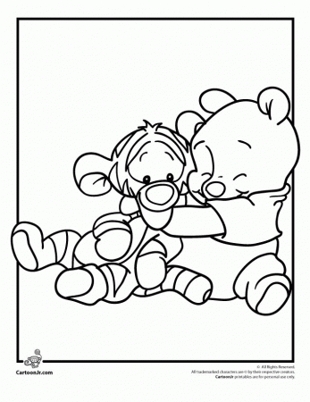 Disney Babies Coloring Pages Pooh and Tigger Disney Babies ...