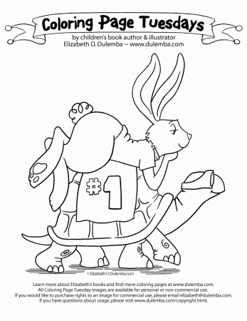 dulemba: Coloring Page Tuesday - Tortoise and the Hare