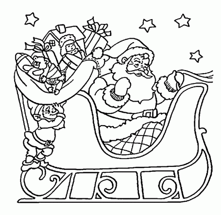 Coloring pages, Coloring and Santa and reindeer