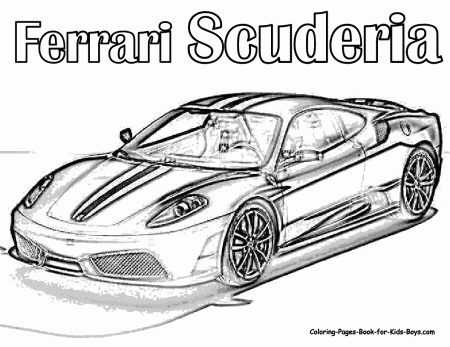 auto coloring | scuderia ferrari car colouring pages supercar ...
