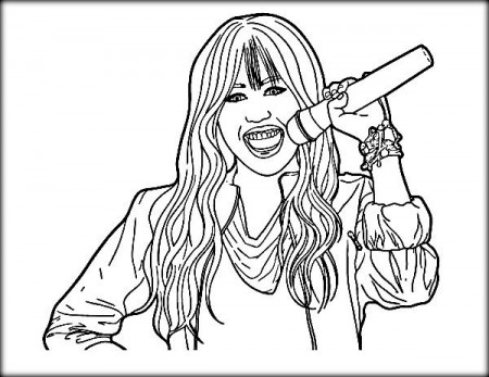 Hannah Montana Coloring Pages For Girls - Color Zini